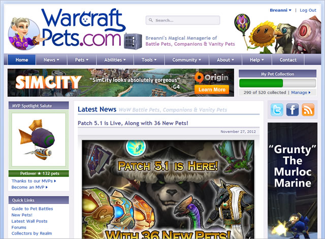 WarcraftPets' unique design